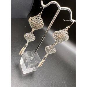 Lattice and Leather Earrings